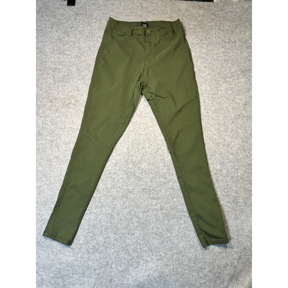 Lover Brand Fashion Pants Womens 2XL Olive Green Cotton Stretch Slim Skinny Leg